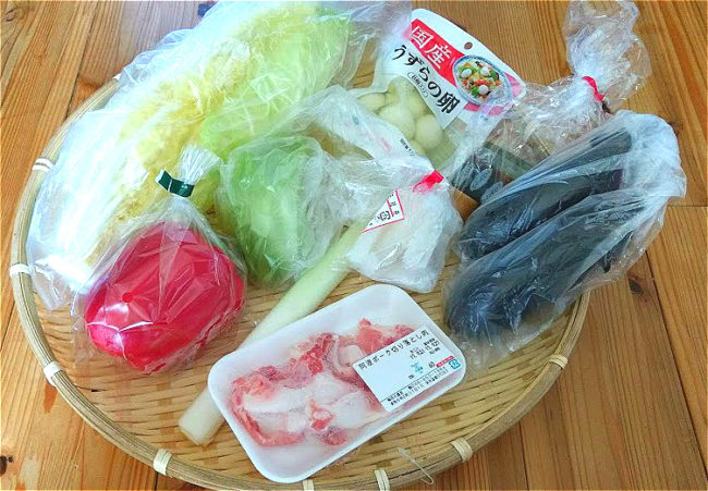 ヨシケイ1日目の材料