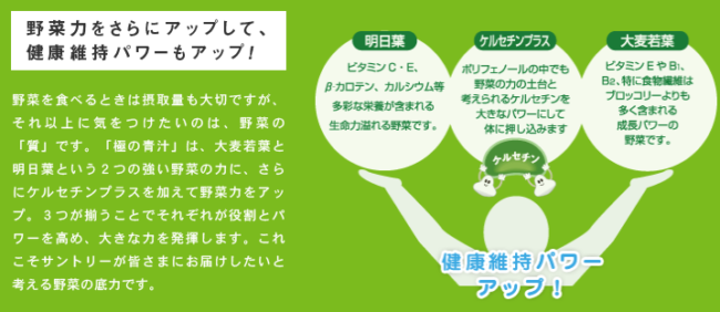 極の青汁栄養素