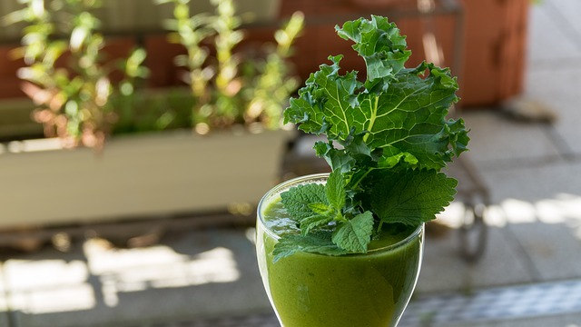 野菜の葉入りジュース