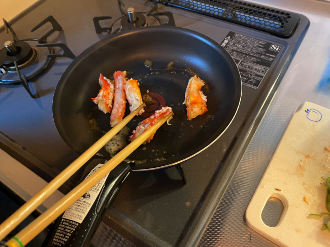 タラバガニのバター焼き